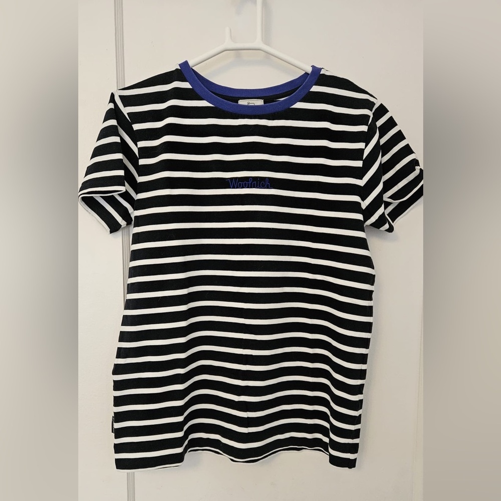 Navy blue and White Striped T-Shirt